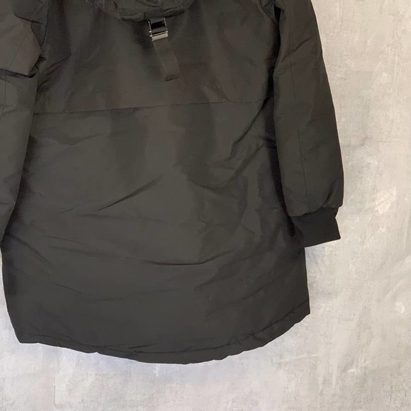 Marc New York By Andrew Marc Women's Black Faux-Fur-Trim Carina Parka jacket SZM - Picture 7 of 11